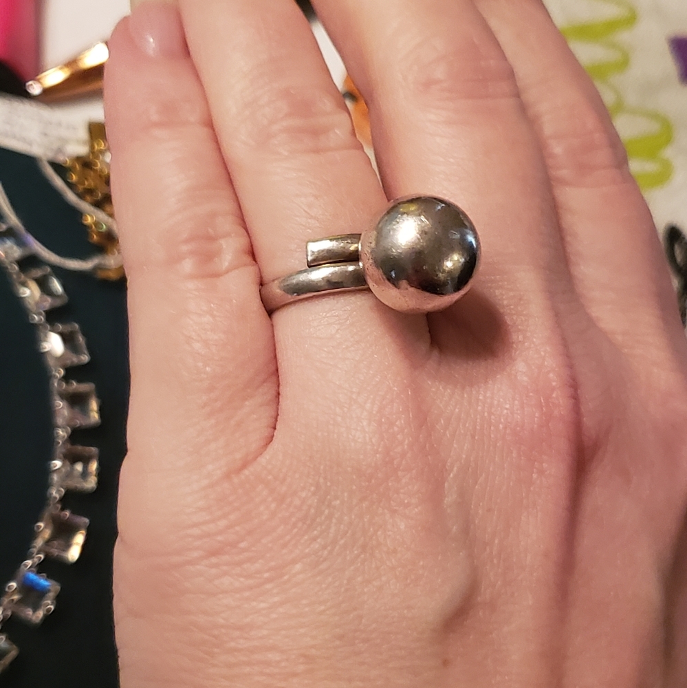 Fantastic Silver Chime Ball Ring Vintage  BEAUTY - Picture 5 of 12